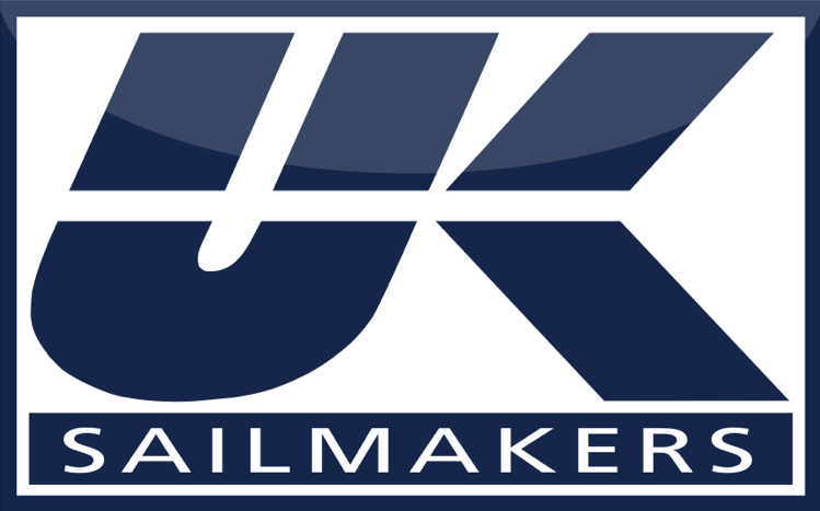 UK Sailmakers logo i blått