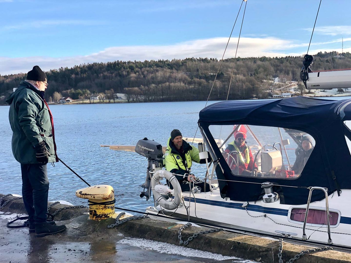 Legge til kai med spring